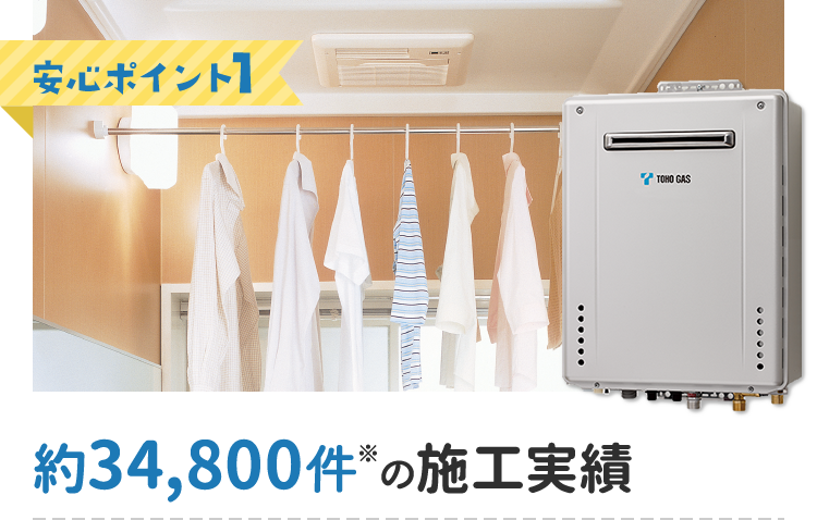 約34,800件の施工実績